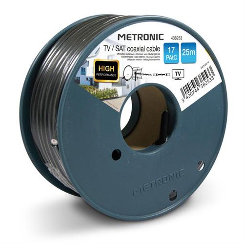 CABO METRONI.COAXIAL-25M.PRETO -438253