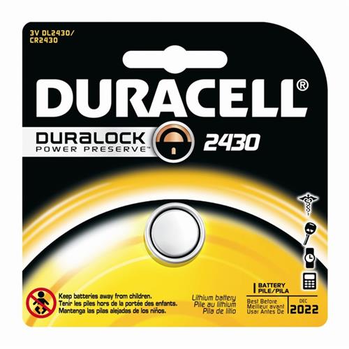 PILHA DURACEL.ESP.ELECTR.CR2430-2430K1