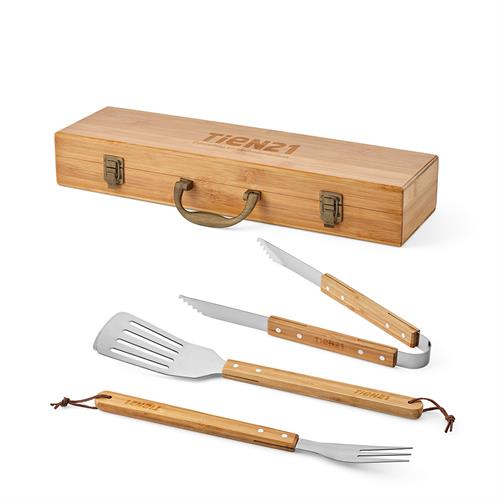 SET BARBECUE TURNER   -NATURAL
